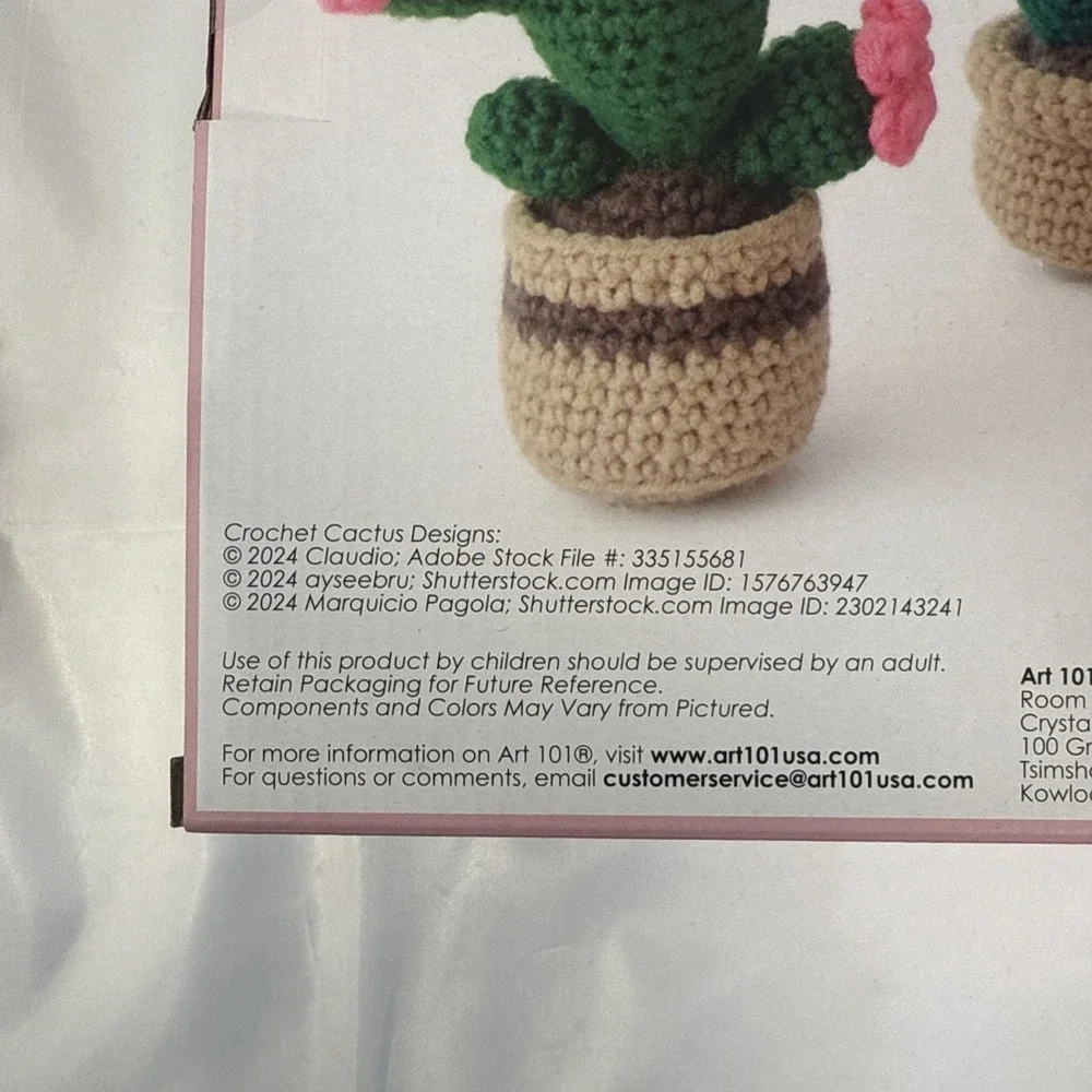 Art 101 Crafts Crochet‎ Plants Makes 4 Amigurumi Cactus Sealed Package